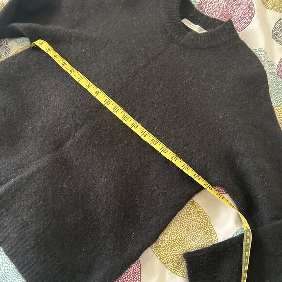 Simons Contemporaine Alpaca Wool Blend Sweater Black Women Large very soft! - Picture 6 of 8